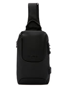 D-Pack Men Black Technological Crossbody Bag | Derimod D-Pack Men Black Technological Crossbody Bag | Derimod