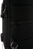 D-Pack Men Black Technological Crossbody Bag | Derimod D-Pack Men Black Technological Crossbody Bag | Derimod