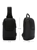 D-Pack Men Black Technological Crossbody Bag | Derimod D-Pack Men Black Technological Crossbody Bag | Derimod