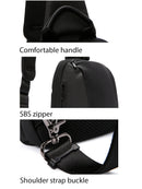 D-Pack Men Black Technological Crossbody Bag | Derimod D-Pack Men Black Technological Crossbody Bag | Derimod