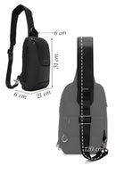 D-Pack Men Black Technological Crossbody Bag | Derimod D-Pack Men Black Technological Crossbody Bag | Derimod