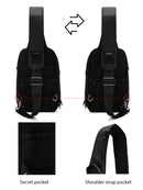D-Pack Men Black Technological Crossbody Bag | Derimod D-Pack Men Black Technological Crossbody Bag | Derimod