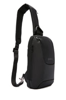 D-Pack Men Black Technological Crossbody Bag | Derimod D-Pack Men Black Technological Crossbody Bag | Derimod