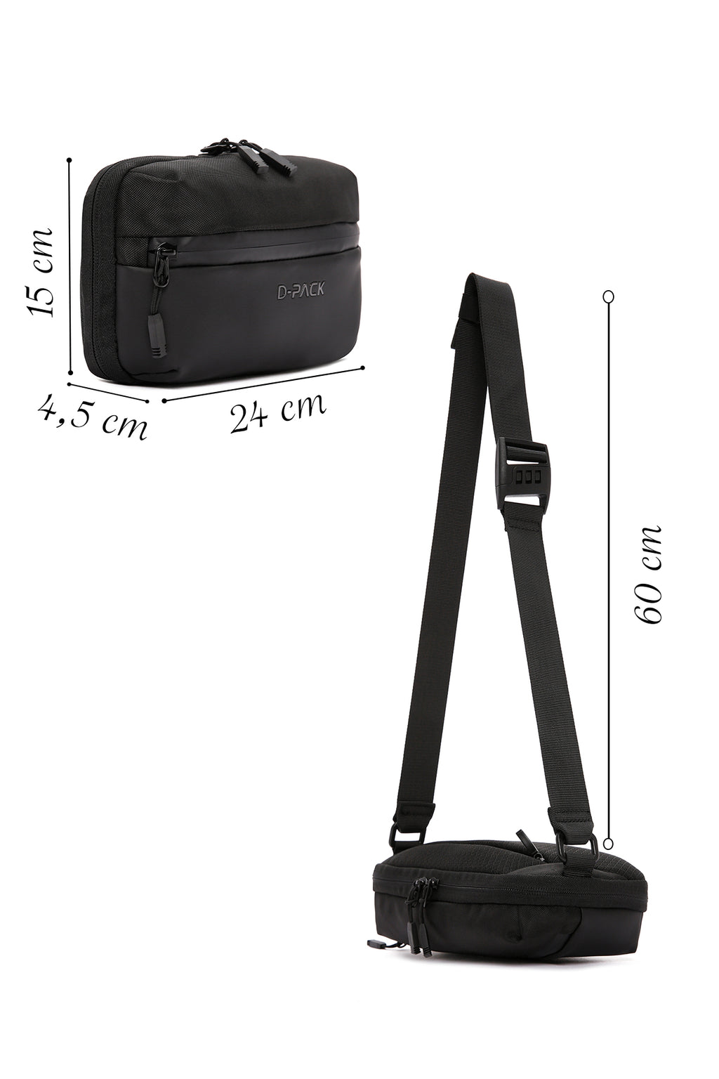D-Pack Erkek Siyah Bel Çantası