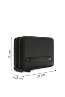 Men's Black Leather Handbag with Phone Compartment | Derimod Men's Black Leather Handbag with Phone Compartment | Derimod