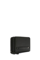 Men's Black Leather Handbag with Phone Compartment | Derimod Men's Black Leather Handbag with Phone Compartment | Derimod