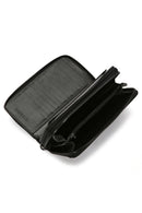 Men's Black Leather Handbag with Phone Compartment | Derimod Men's Black Leather Handbag with Phone Compartment | Derimod