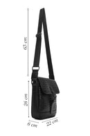 Men's Black Braided Messenger Bag | Derimod Men's Black Braided Messenger Bag | Derimod