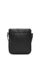 Men's Black Braided Messenger Bag | Derimod Men's Black Braided Messenger Bag | Derimod