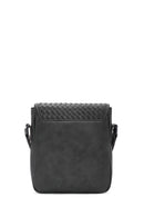 Men's Gray Woven Messenger Bag | Derimod Men's Gray Woven Messenger Bag | Derimod