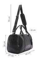 Erkek Siyah Örgü Seyahat Çantası | Derimod Erkek Siyah Örgü Seyahat Çantası | Derimod