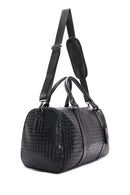 Erkek Siyah Örgü Seyahat Çantası | Derimod Erkek Siyah Örgü Seyahat Çantası | Derimod
