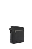 Men's Black Leather Crossbody Bag | Derimod Men's Black Leather Crossbody Bag | Derimod
