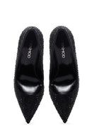 Women's Black Leather Thin High Heel Stiletto | Derimod Women's Black Leather Thin High Heel Stiletto | Derimod