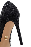 Women's Black Leather Thin High Heel Stiletto | Derimod Women's Black Leather Thin High Heel Stiletto | Derimod