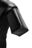 Women's Black Heeled Zippered Classic Leather Boots | Derimod Women's Black Heeled Zippered Classic Leather Boots | Derimod