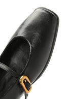 Women's Black Leather Ballerinas | Derimod Women's Black Leather Ballerinas | Derimod