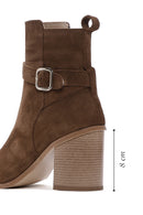 Women's Tan Suede Leather Heeled Boots | Derimod Women's Tan Suede Leather Heeled Boots | Derimod
