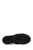Kadın Siyah Deri Kalın Tabanlı Rugan Casual Loafer | Derimod Kadın Siyah Deri Kalın Tabanlı Rugan Casual Loafer | Derimod