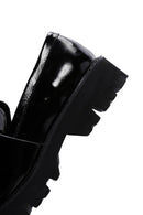 Women's Black Leather Thick Soled Patent Leather Casual Loafer | Derimod Women's Black Leather Thick Soled Patent Leather Casual Loafer | Derimod