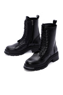 Women's Black Leather Zippered Boots | Derimod Women's Black Leather Zippered Boots | Derimod