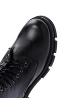 Women's Black Leather Zippered Boots | Derimod Women's Black Leather Zippered Boots | Derimod