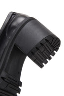 Women's Black Leather Heeled Loafer | Derimod Women's Black Leather Heeled Loafer | Derimod