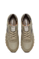 Women's Mink Suede Leather Detailed Sneaker | Derimod Women's Mink Suede Leather Detailed Sneaker | Derimod
