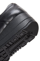 Women's Black Leather Thick Soled Sneaker | Derimod Women's Black Leather Thick Soled Sneaker | Derimod