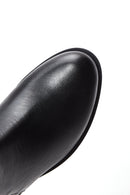 Women's Black Leather Heeled Boots | Derimod Women's Black Leather Heeled Boots | Derimod