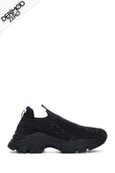 Women's Black Stone Thick Soled Sneaker | Derimod Women's Black Stone Thick Soled Sneaker | Derimod