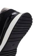 Women's Black Thick Soled Stone Sneaker | Derimod Women's Black Thick Soled Stone Sneaker | Derimod