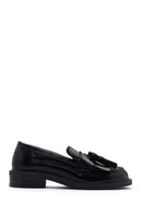 Women's Black Leather Tasseled Masculine Loafer | Derimod Women's Black Leather Tasseled Masculine Loafer | Derimod