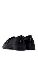 Women's Black Leather Tasseled Masculine Loafer | Derimod Women's Black Leather Tasseled Masculine Loafer | Derimod