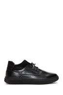 Men's Black Leather Casual Sneaker | Derimod Men's Black Leather Casual Sneaker | Derimod