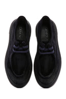 Men's Navy Blue Suede Leather Casual Shoes | Derimod Men's Navy Blue Suede Leather Casual Shoes | Derimod