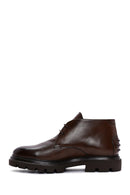 Men's Brown Casual Leather Boots | Derimod Men's Brown Casual Leather Boots | Derimod