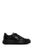 Men's Black Leather Thick Soled Sneaker | Derimod Men's Black Leather Thick Soled Sneaker | Derimod
