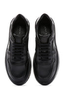 Men's Black Leather Thick Soled Sneaker | Derimod Men's Black Leather Thick Soled Sneaker | Derimod