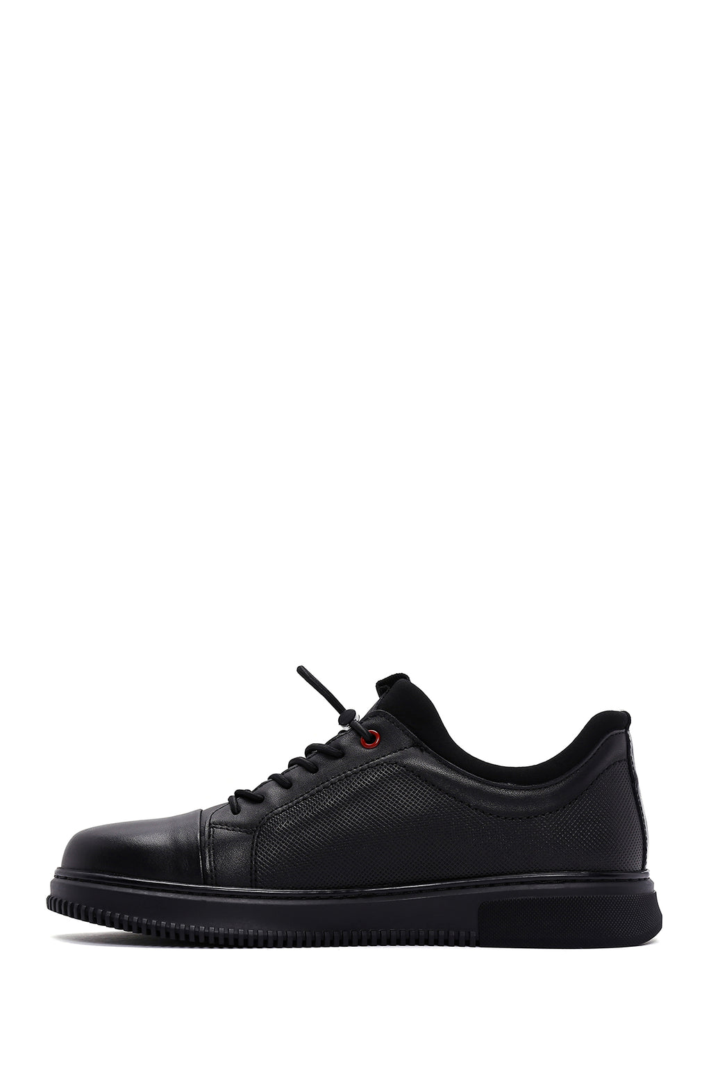 Erkek Siyah Deri Sneaker