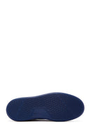 Men's Navy Blue Leather Sneaker | Derimod Men's Navy Blue Leather Sneaker | Derimod