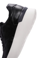 Men's Black Leather Thick Soled Sneaker | Derimod Men's Black Leather Thick Soled Sneaker | Derimod