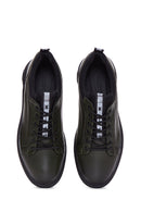 Men's Khaki Leather Casual Sneaker | Derimod Men's Khaki Leather Casual Sneaker | Derimod