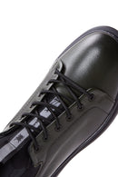 Men's Khaki Leather Casual Sneaker | Derimod Men's Khaki Leather Casual Sneaker | Derimod