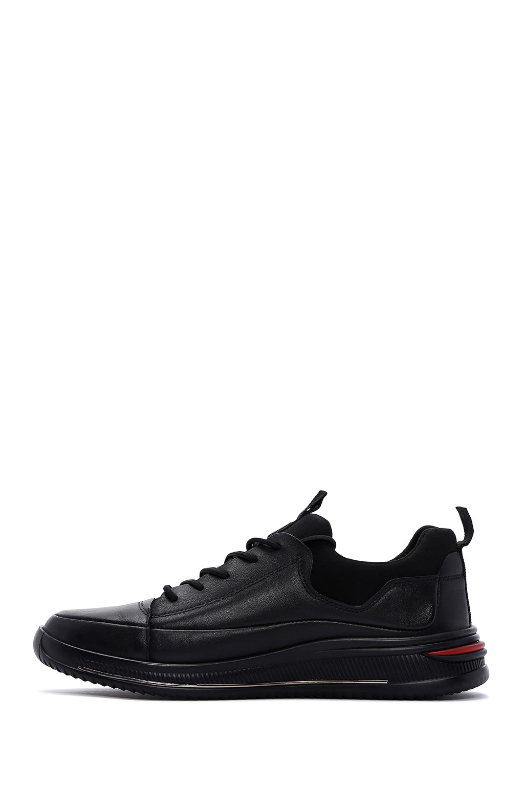 Erkek Siyah Deri Sneaker