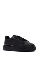 Men's Black Lace-Up Thick Sole Sneaker | Derimod Men's Black Lace-Up Thick Sole Sneaker | Derimod
