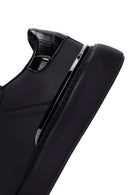 Men's Black Lace-Up Thick Sole Sneaker | Derimod Men's Black Lace-Up Thick Sole Sneaker | Derimod