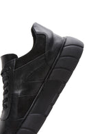 Men's Black Leather Thick Soled Sneaker | Derimod Men's Black Leather Thick Soled Sneaker | Derimod