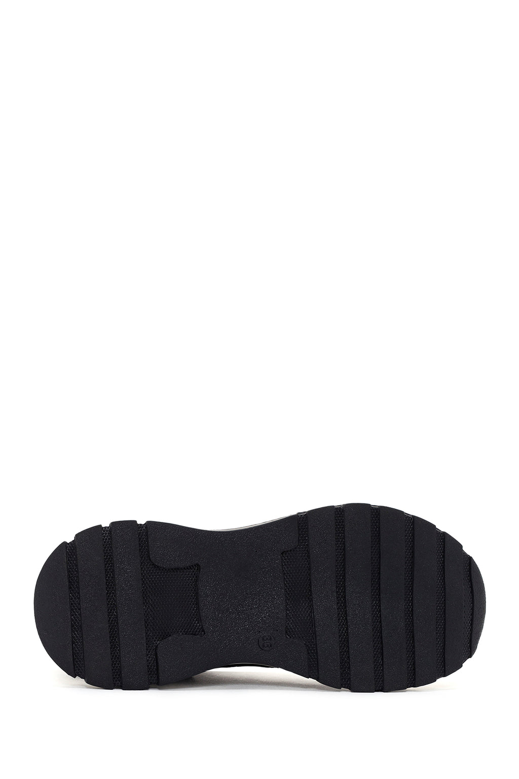 Kadın Siyah Kalın Tabanlı Bilekli Sneaker