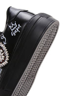Women's Black Stone Sneaker | Derimod Women's Black Stone Sneaker | Derimod